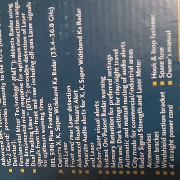 SALE! Used 1X Like New Vintage Bel 590i Pmus Radar Laser Detector RARE - Picture 9 of 14